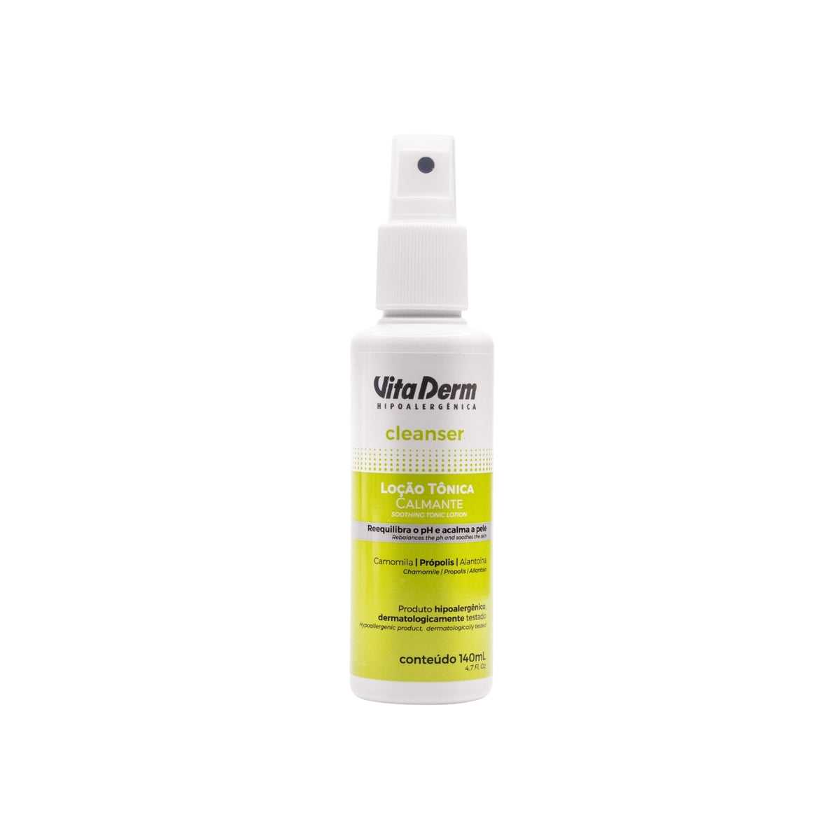 Vita Derm Cleanser Loção Calmante Tônico Facial 140 ml