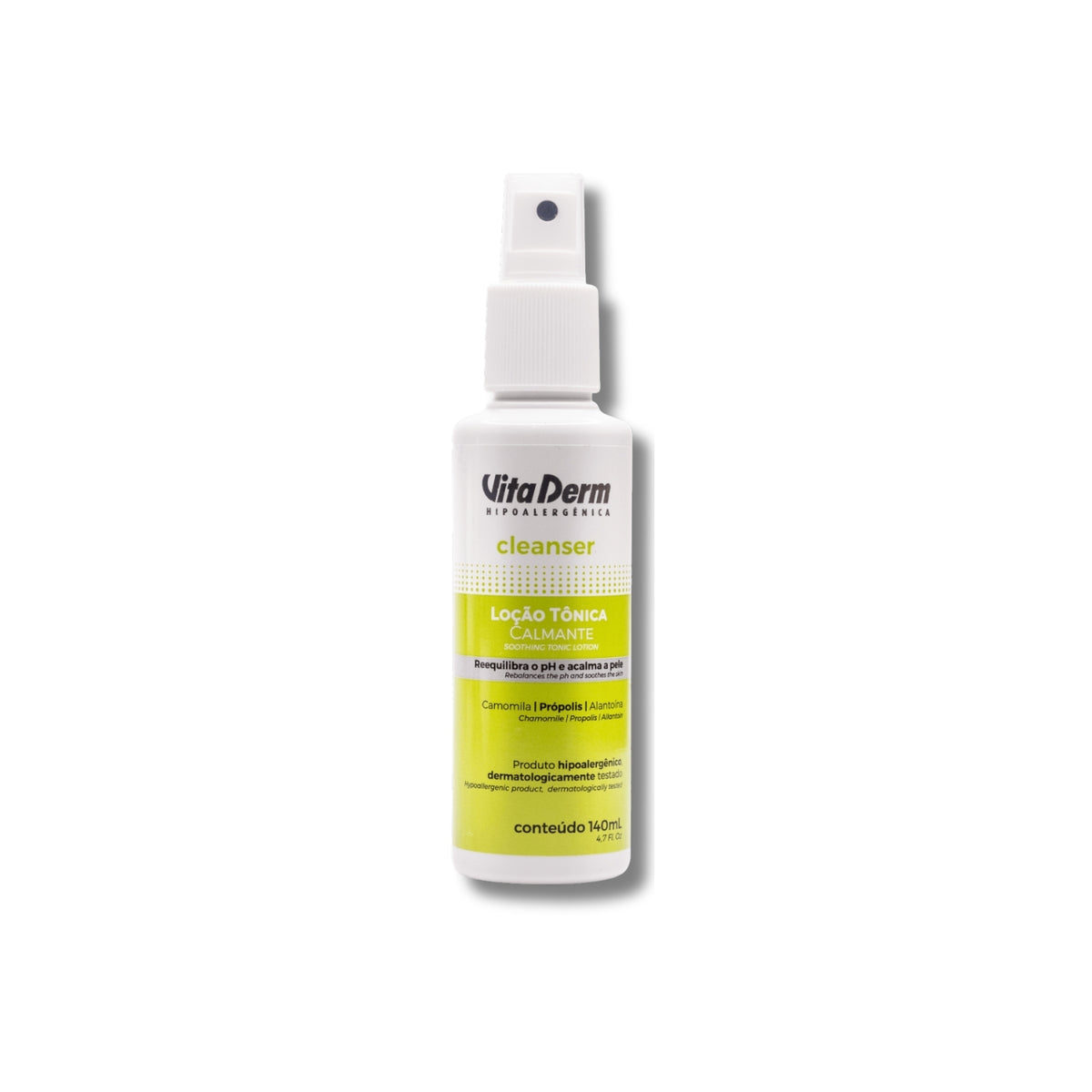 Vita Derm Cleanser Loção Calmante Tônico Facial 140 ml