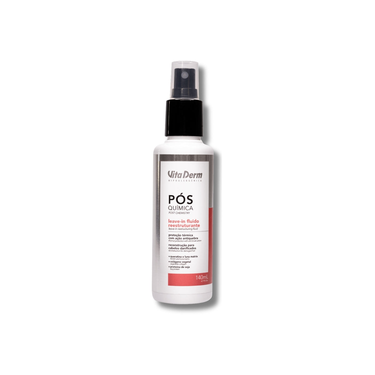 Leave-in Vita Derm Fluído Reestruturante Pós Química 140 ml