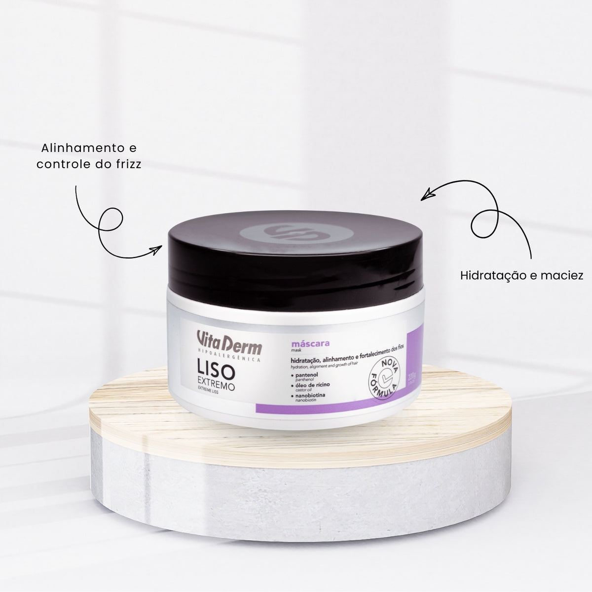 Máscara Vita Derm Liso Extremo 220 g
