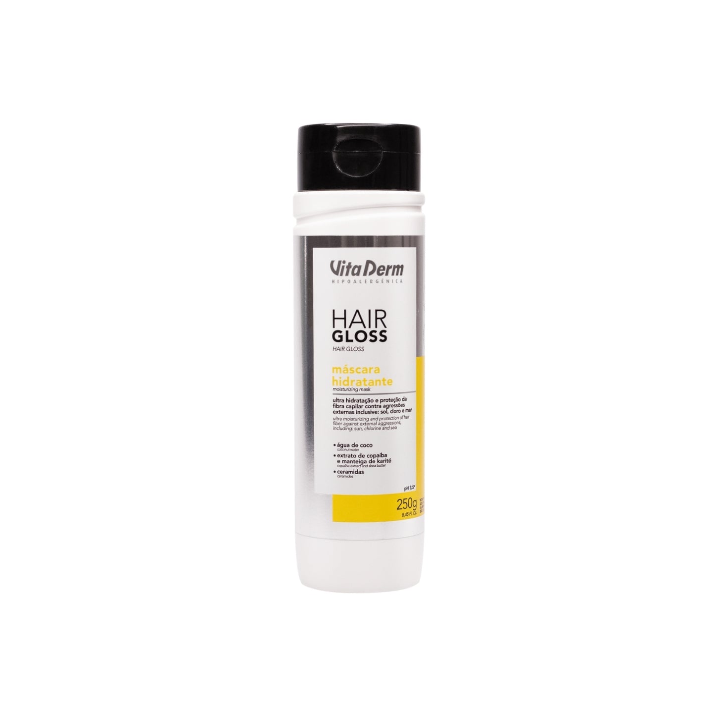Máscara Vita Derm Hair Gloss 250 g