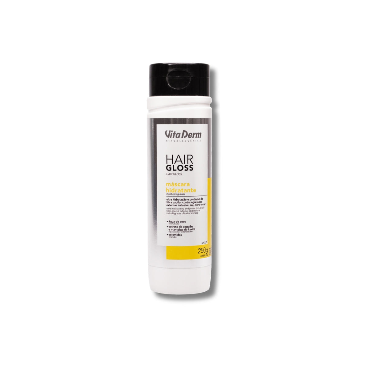 Máscara Vita Derm Hair Gloss 250 g