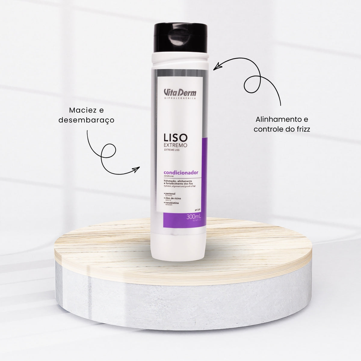 Condicionador Vita Derm Liso Extremo 300 ml