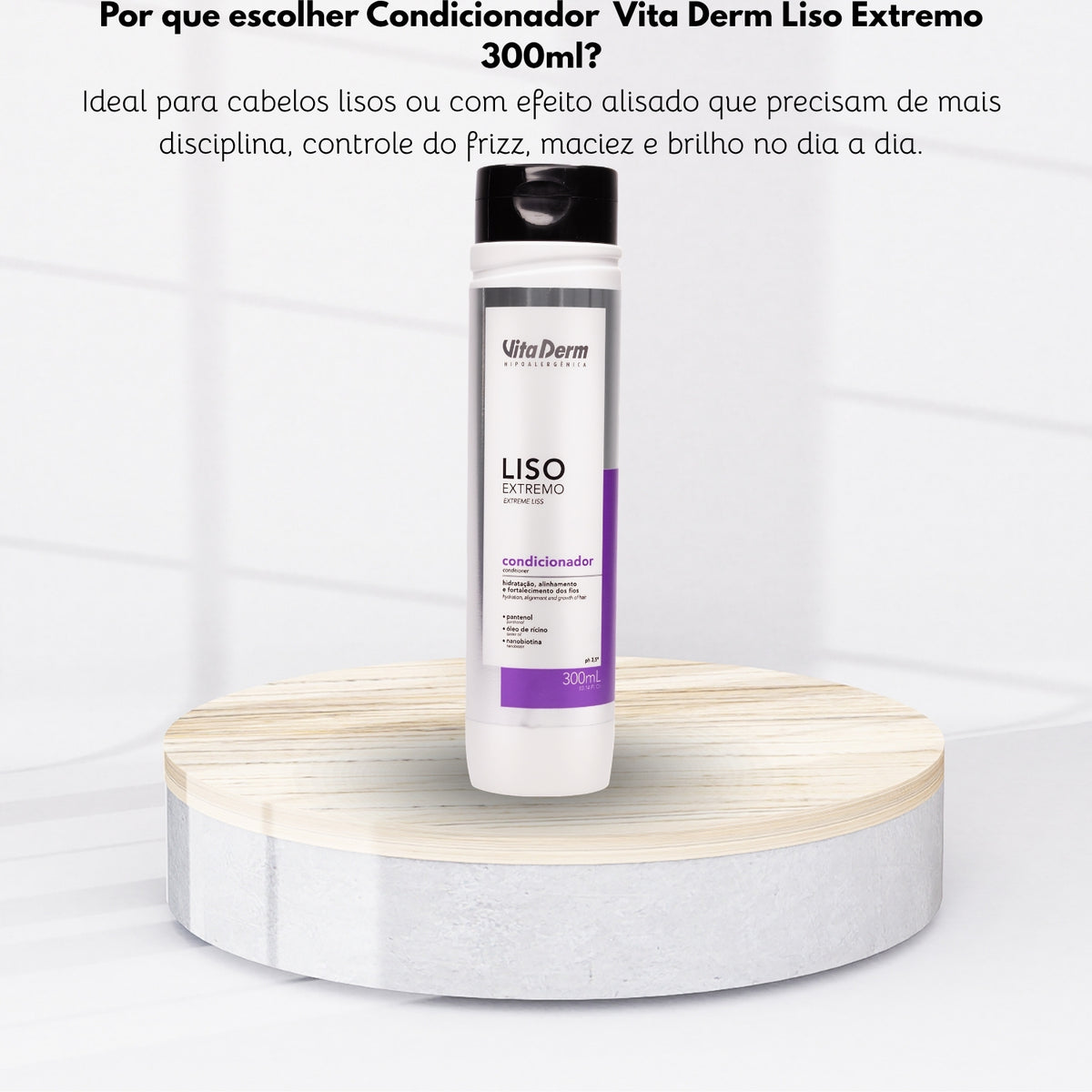 Condicionador Vita Derm Liso Extremo 300 ml
