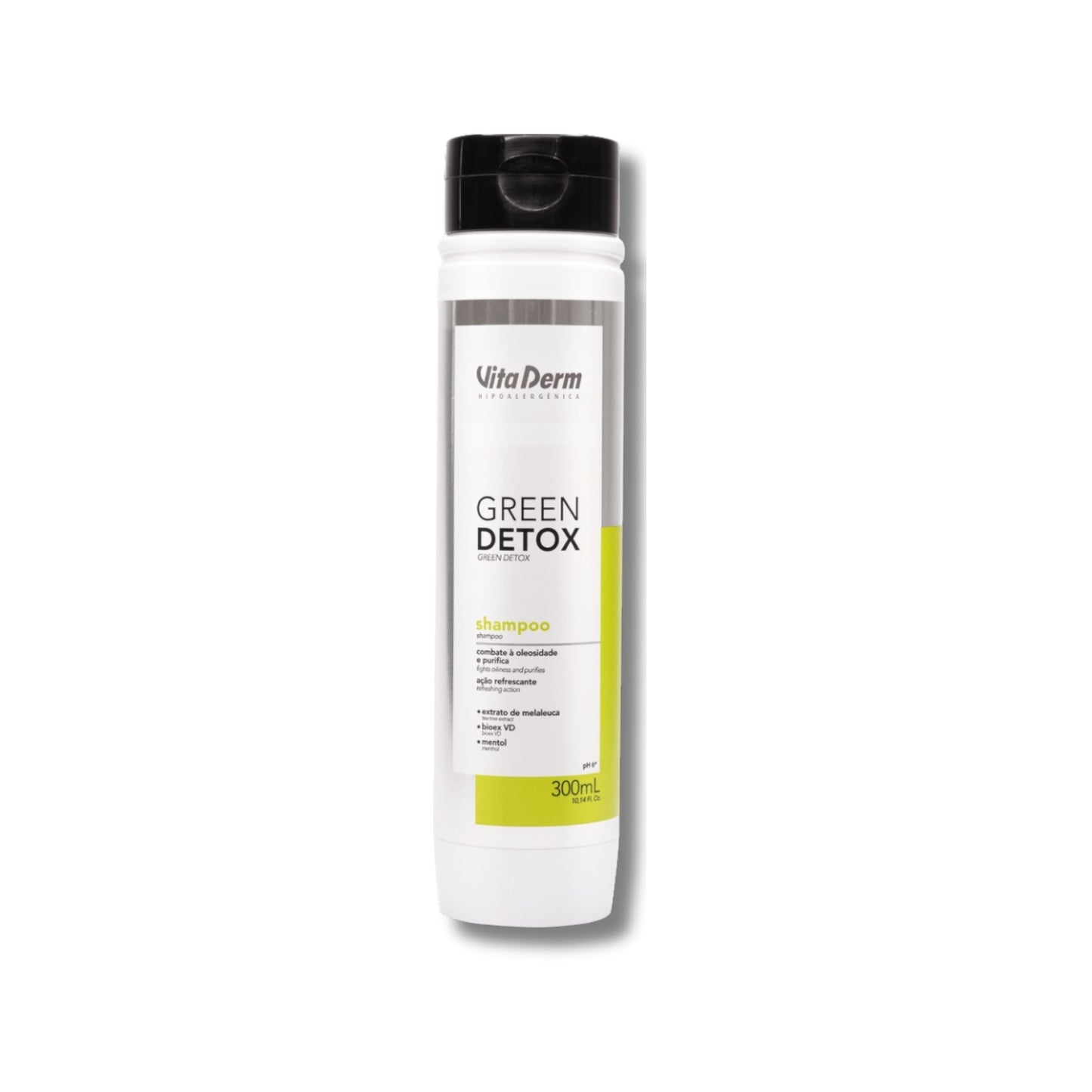 Shampoo Vita Derm Green Detox Cabelos Oleosos 300 ml