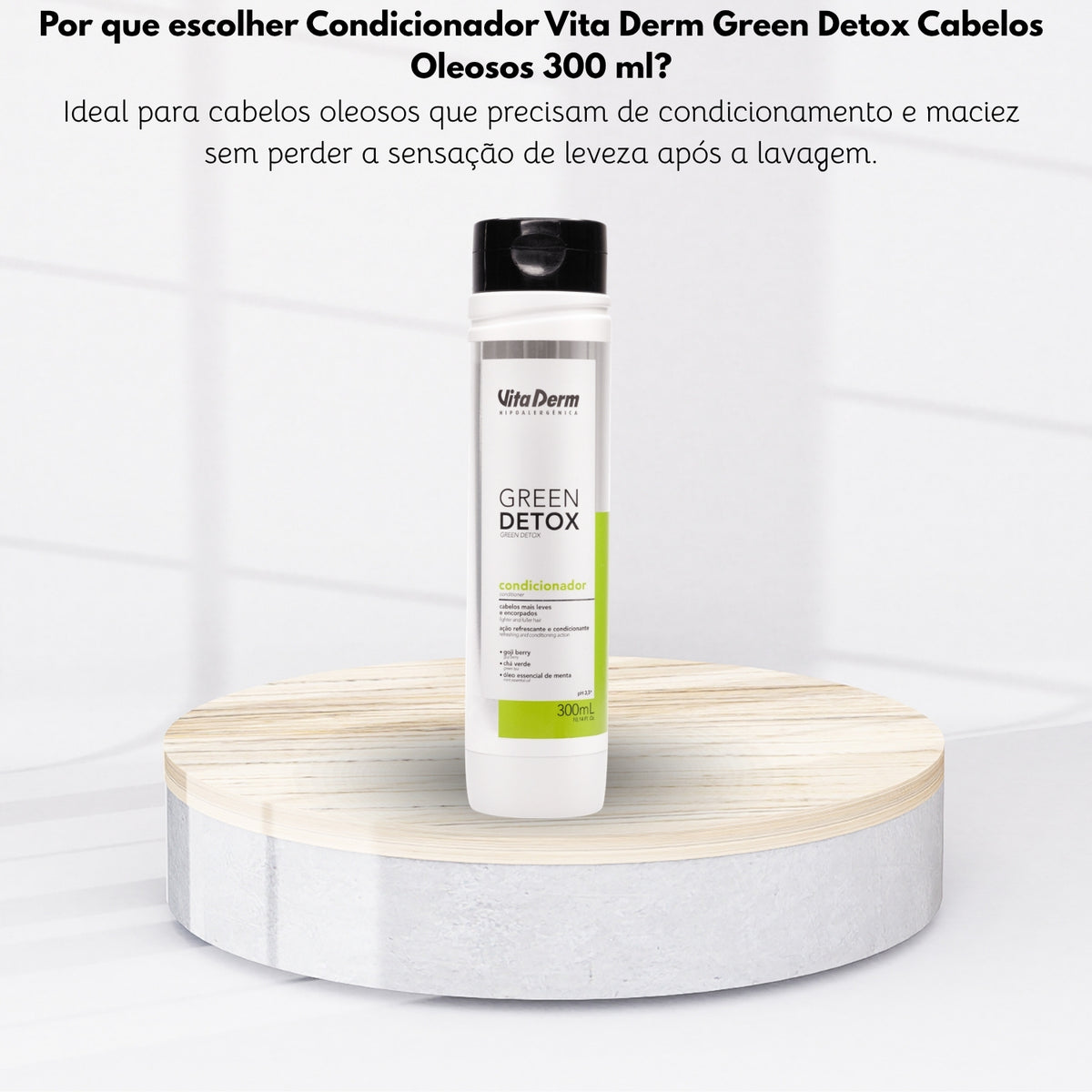 Condicionador Vita Derm Green Detox Cabelos Oleosos 300 ml