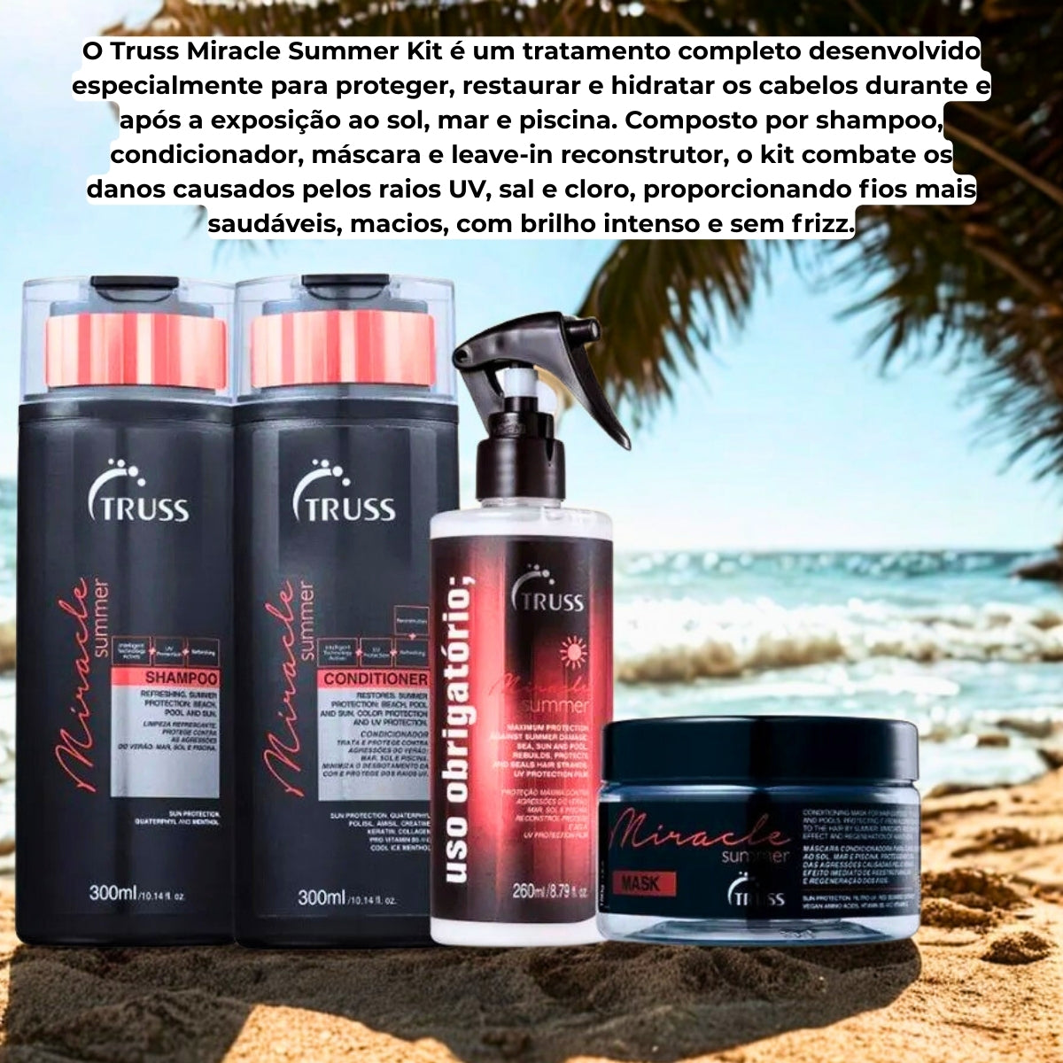 Kit Truss Miracle Summer Duo + Máscara 180 g + Uso Obrigatório 260 ml