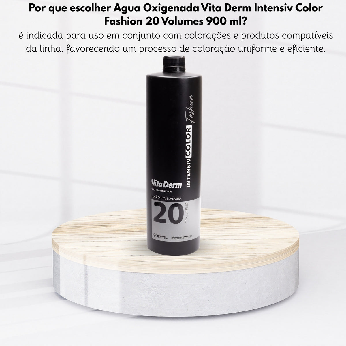 Agua Oxigenada Vita Derm Intensiv Color Fashion 20 Volumes 900 ml