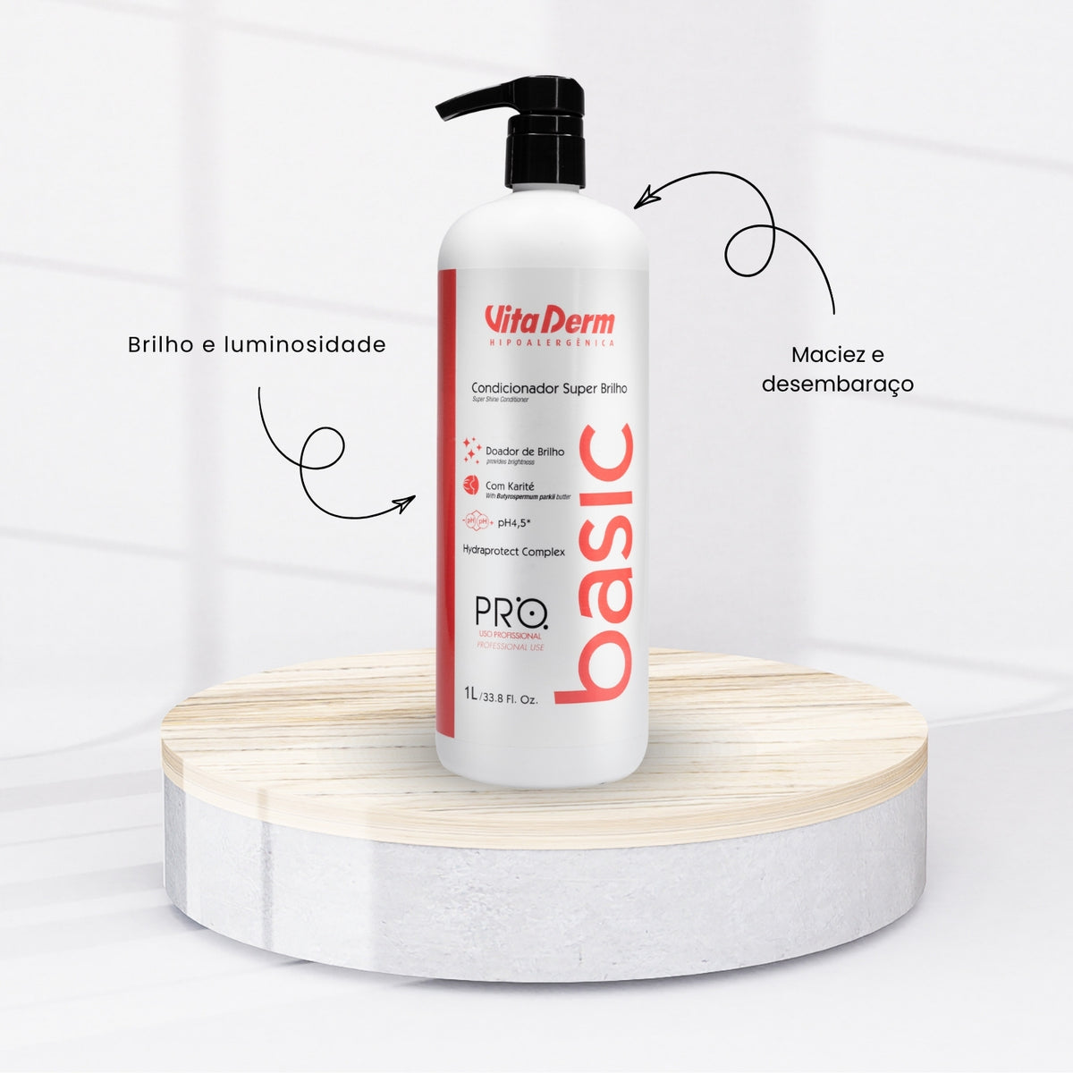 Condicionador Vita Derm Basic PRO Super Brilho 1 Litro