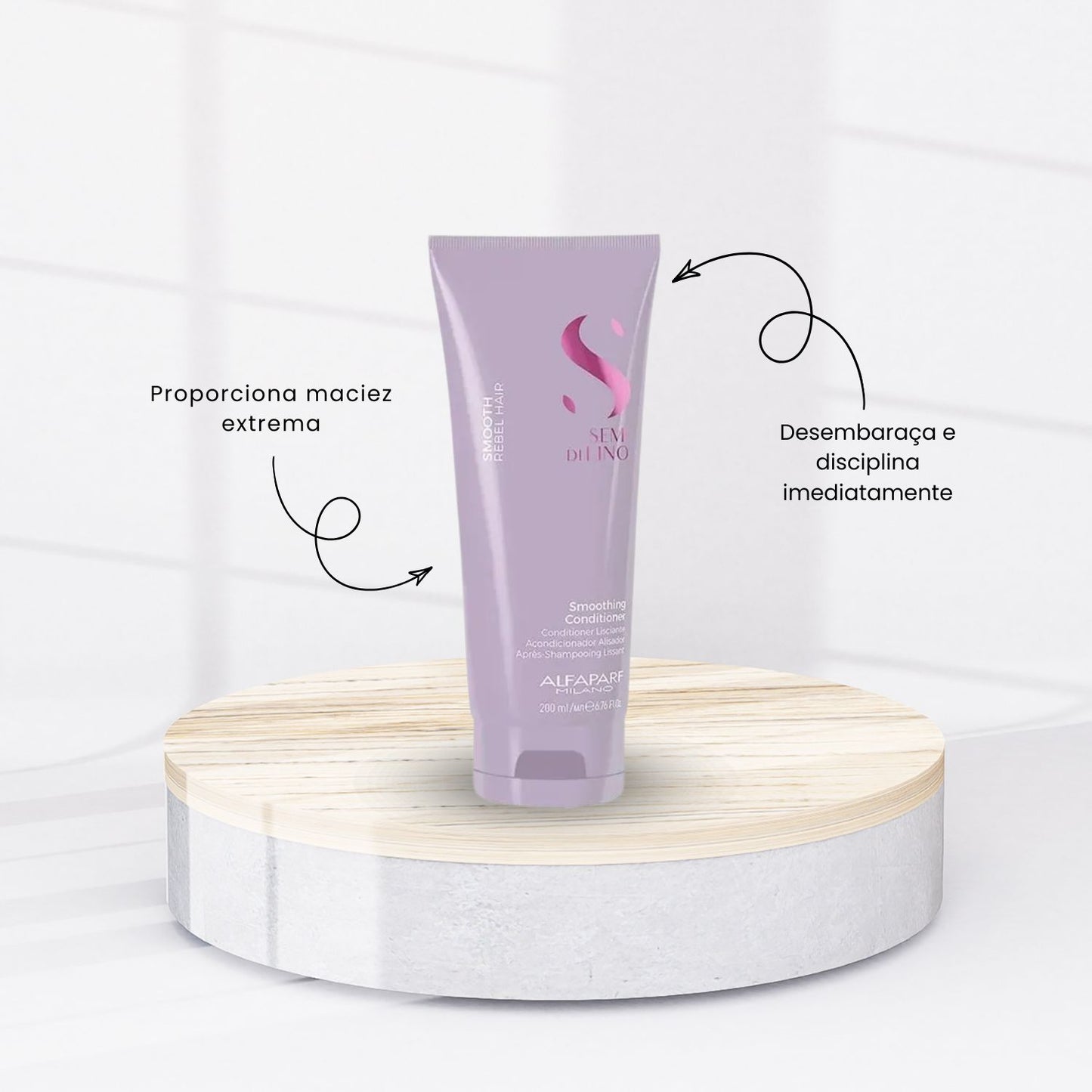 Kit Alfaparf Semi Di Lino Smoothing Rebel Hair Completo Pequeno