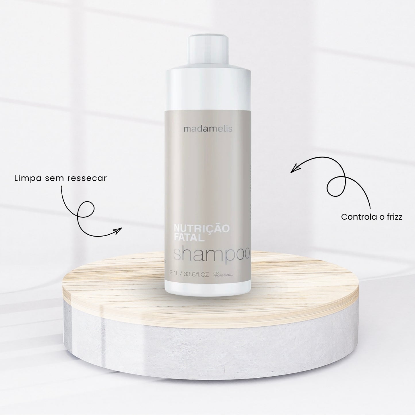 Shampoo Madamelis Nutrição Fatal Anti-Frizz Shampoo Hidratante 1 Litro