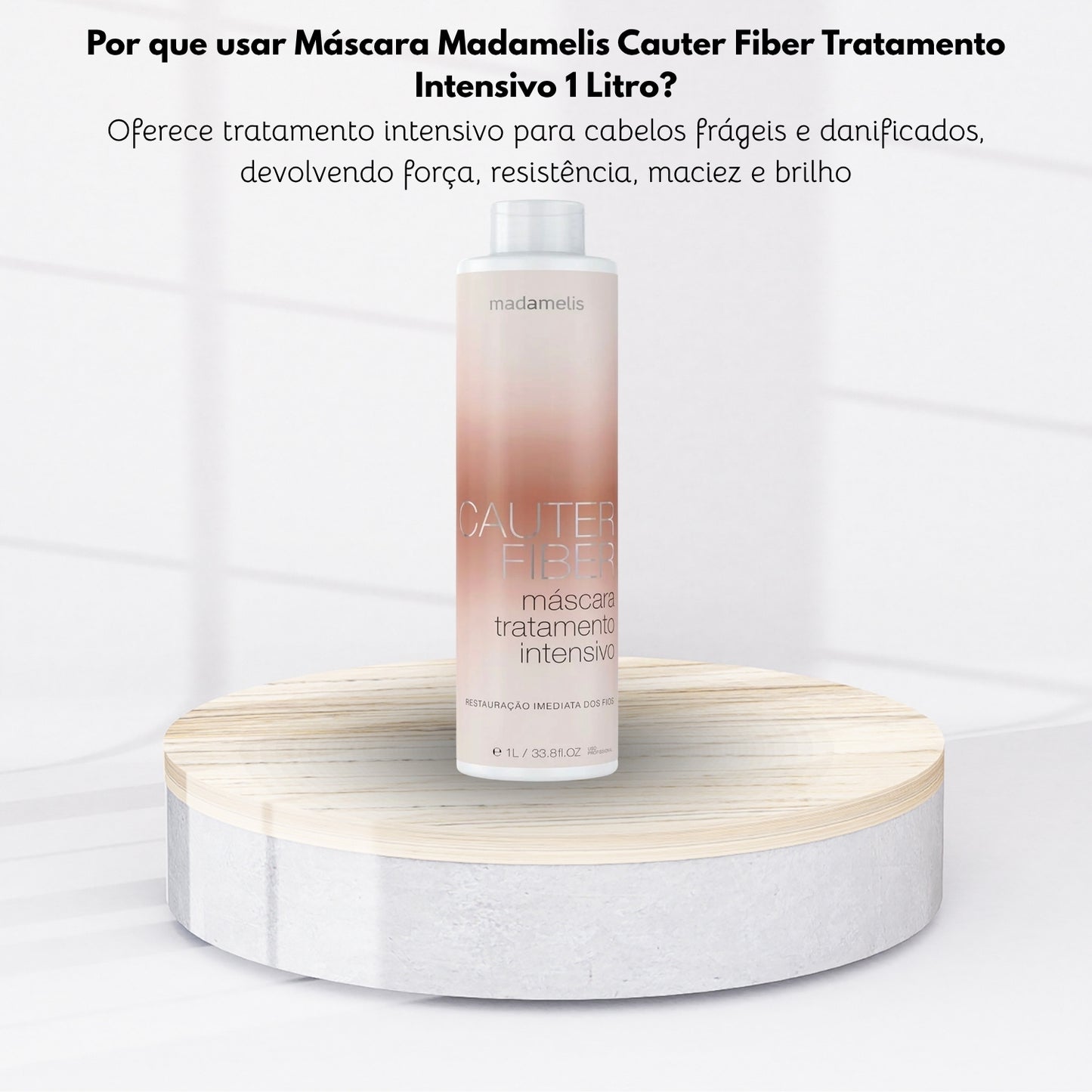 Máscara Madamelis Cauter Fiber Tratamento Intensivo 1 Litro