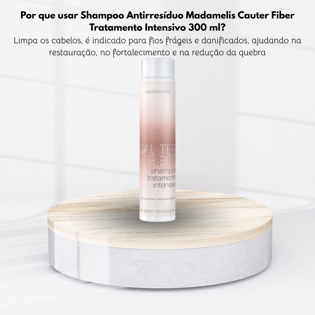 Shampoo Antirresíduo Madamelis Cauter Fiber Tratamento Intensivo 300 ml