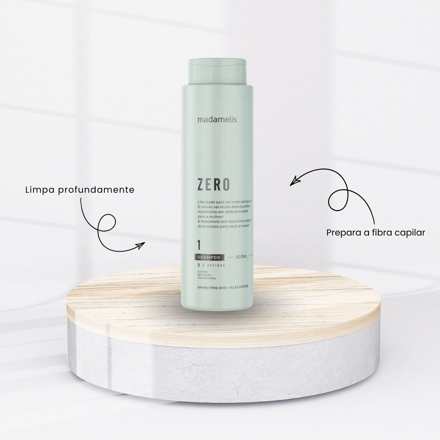 Shampoo Antirresíduo Madamelis Zero 500 ml