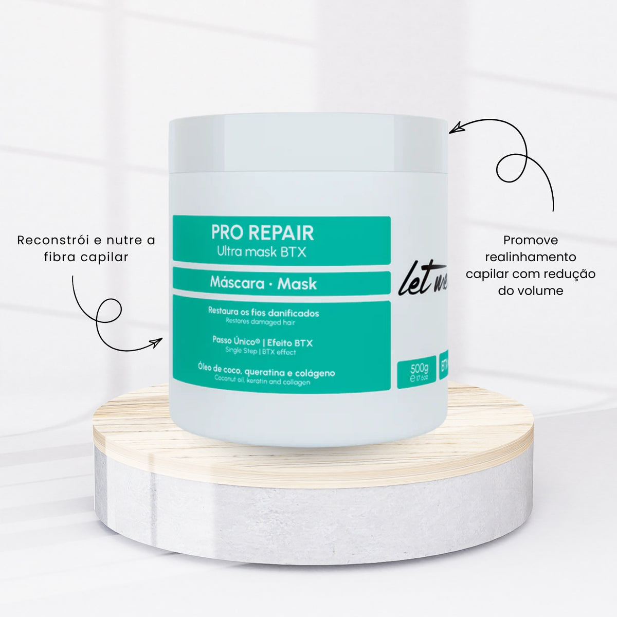 Botox Capilar Capilar Let Me Be Pro Repair Ultra Mask Realinhamento Capilar 500 g