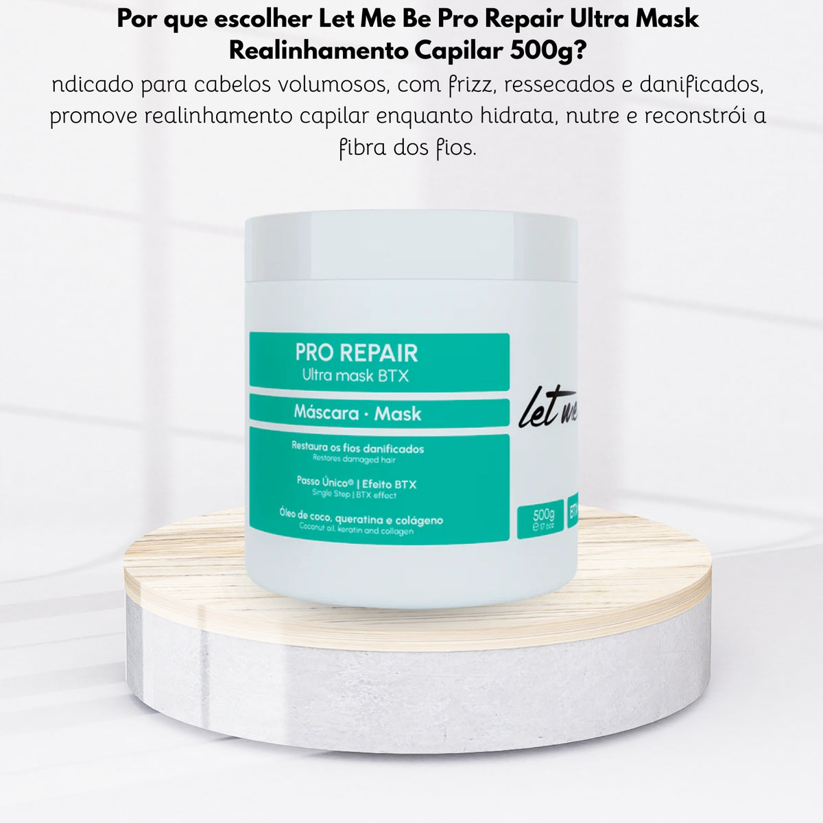 Botox Capilar Capilar Let Me Be Pro Repair Ultra Mask Realinhamento Capilar 500 g