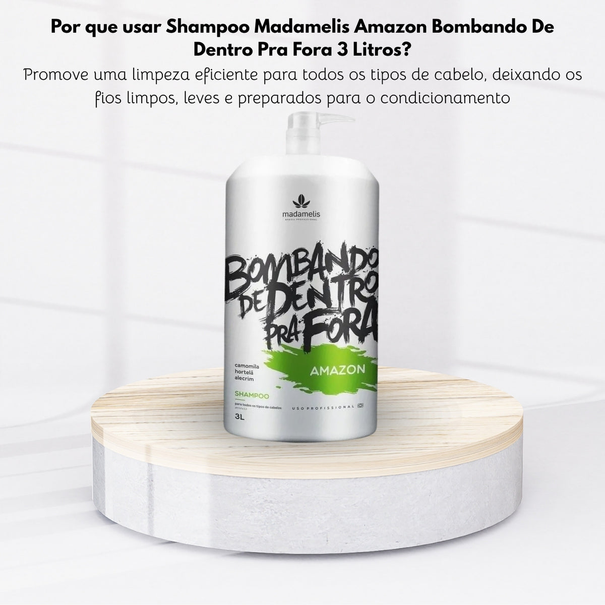 Shampoo Madamelis Amazon Bombando De Dentro Pra Fora 3 Litros