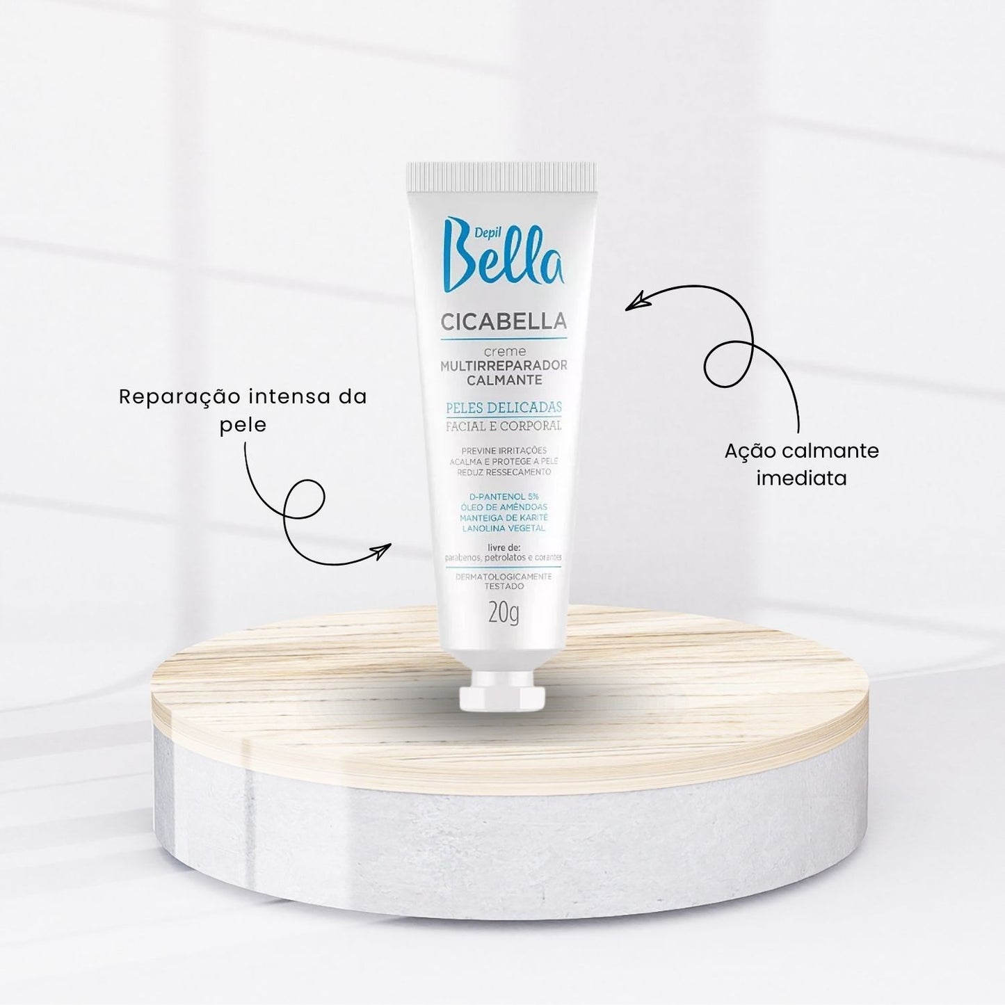 Depil Bella Creme Multirreparador Calmante Cicabella 20 g