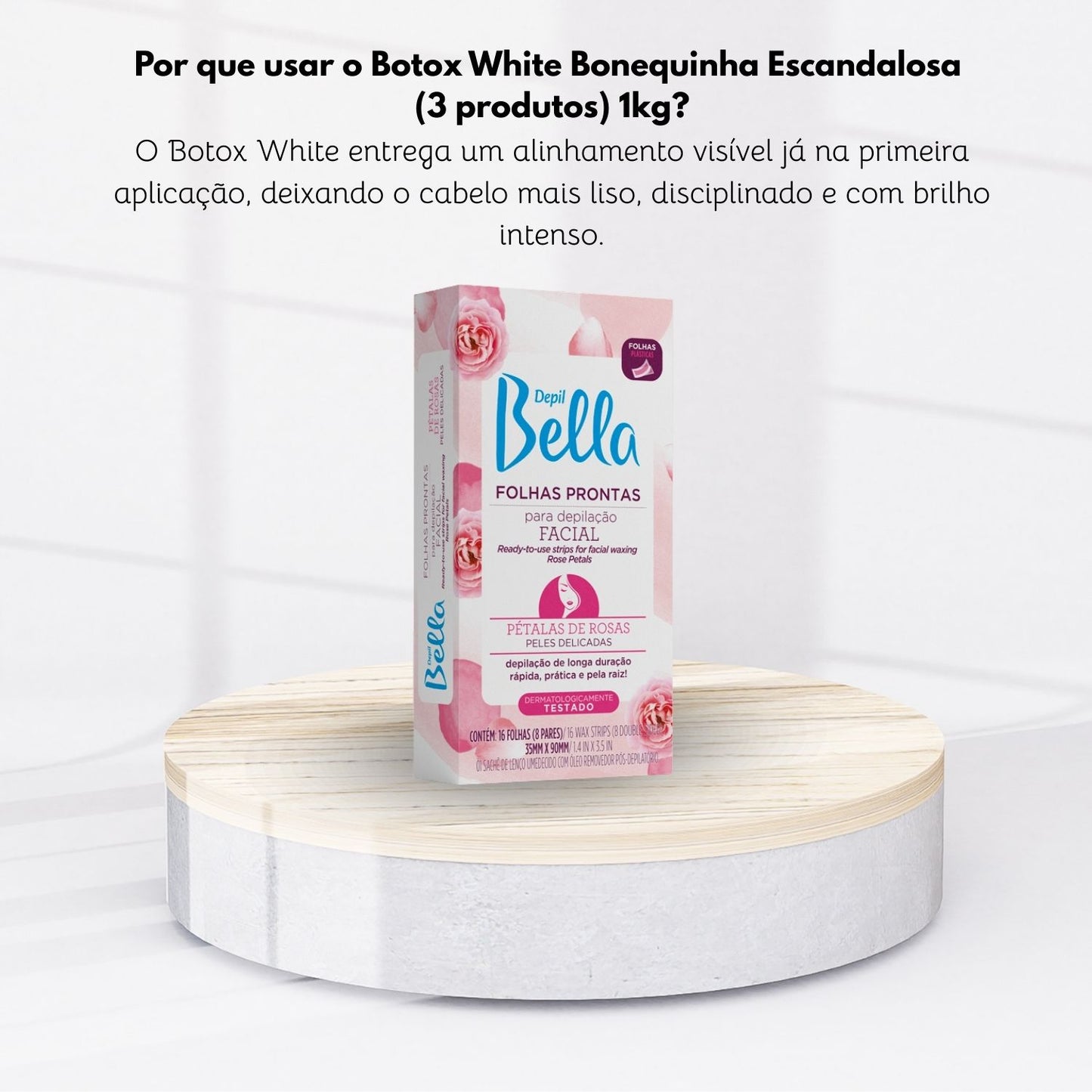 Depil Bella Folhas Prontas para Depilação Facial Pétalas de Rosas 16 Unidades