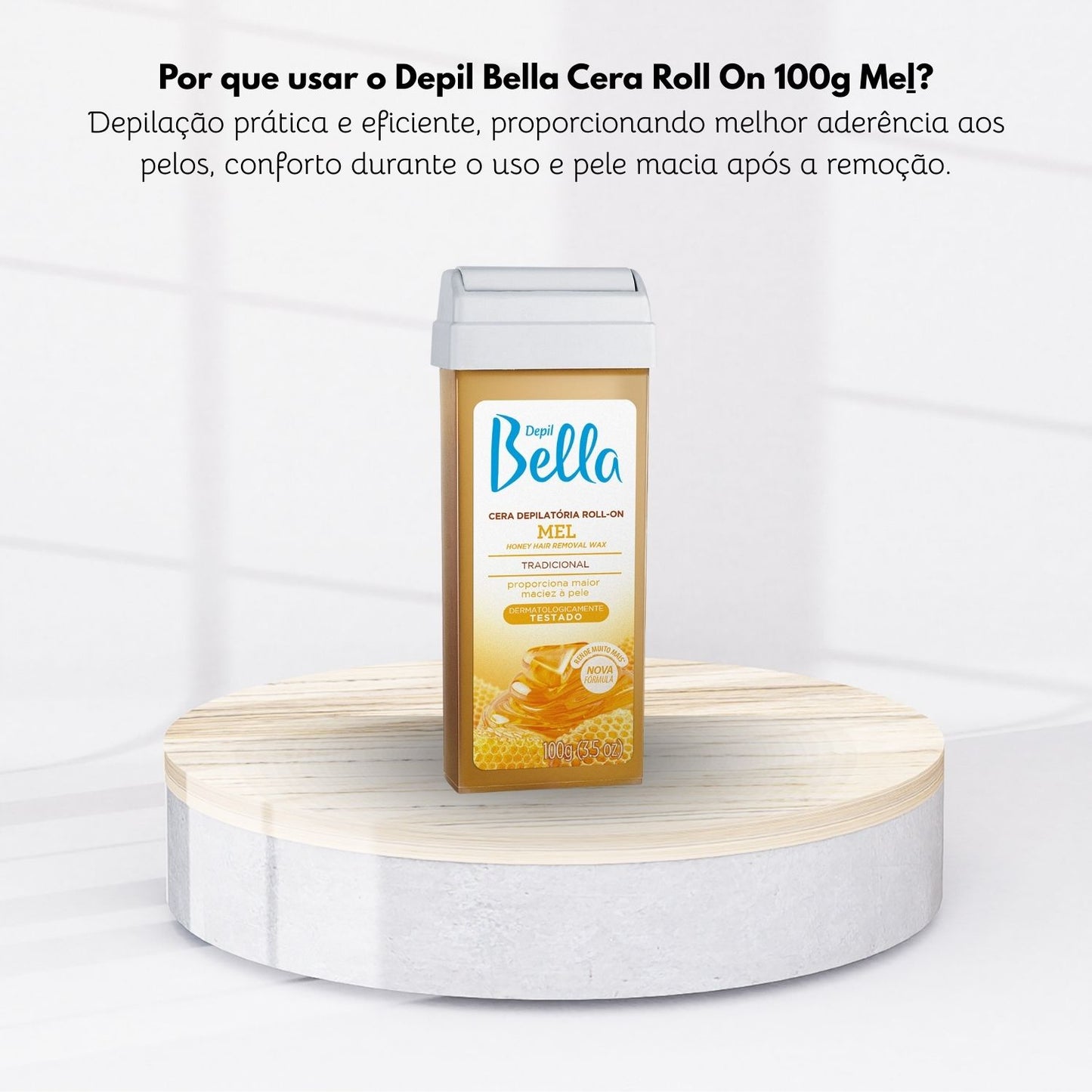 Cera Depilatória Depil Bella Roll-On Mel 100 g