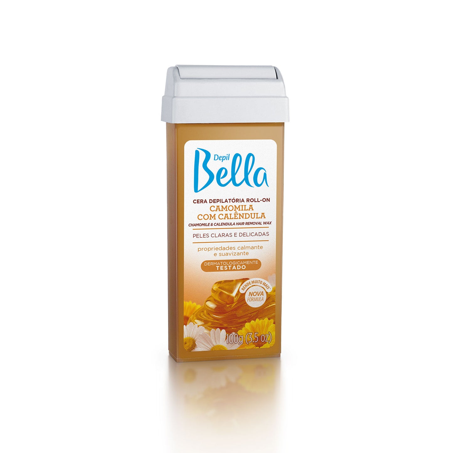 Cera Depilatória Depil Bella Roll-On Camomila com Calêndula 100 g