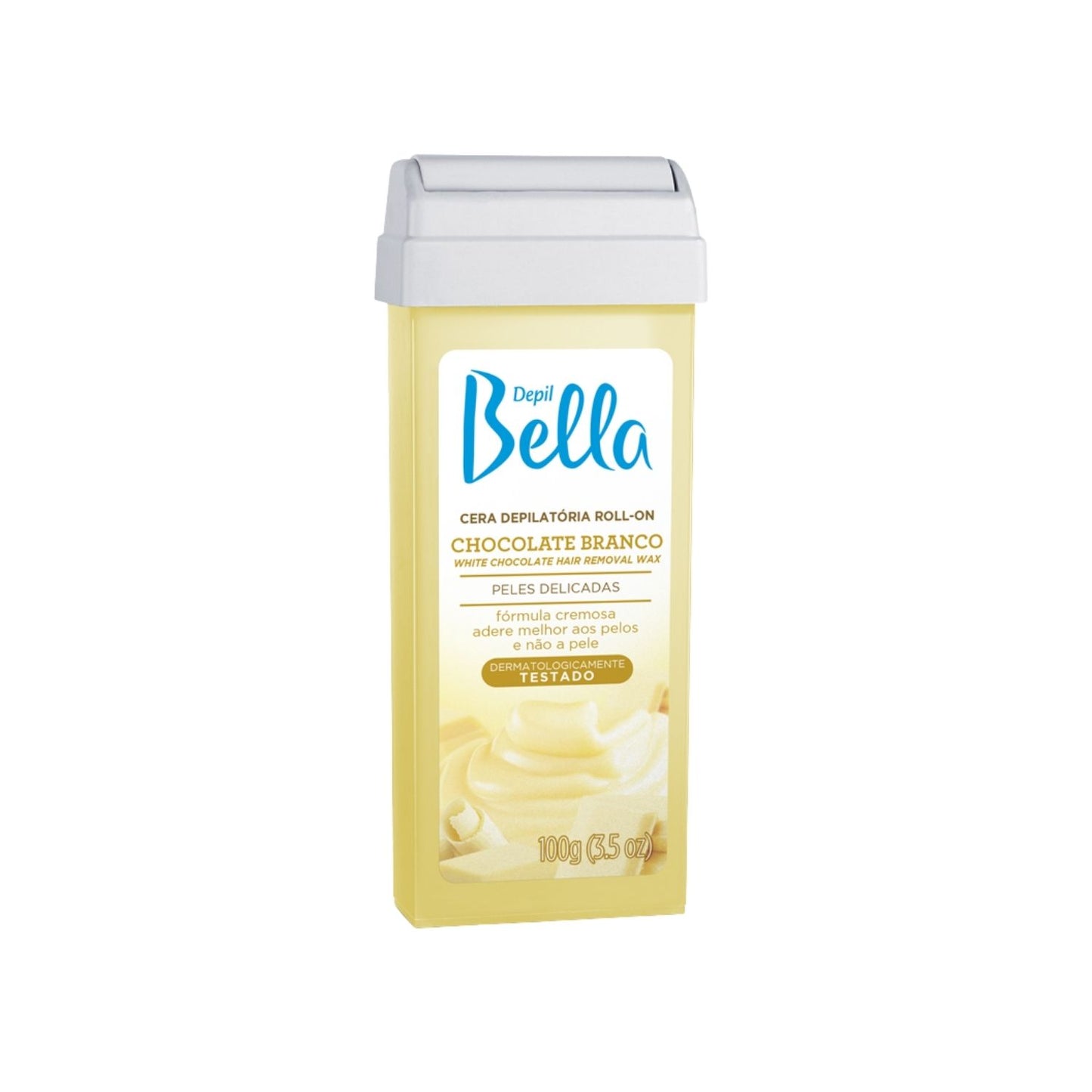 Cera Depilatória Depil Bella Roll-On Chocolate Branco 100 g