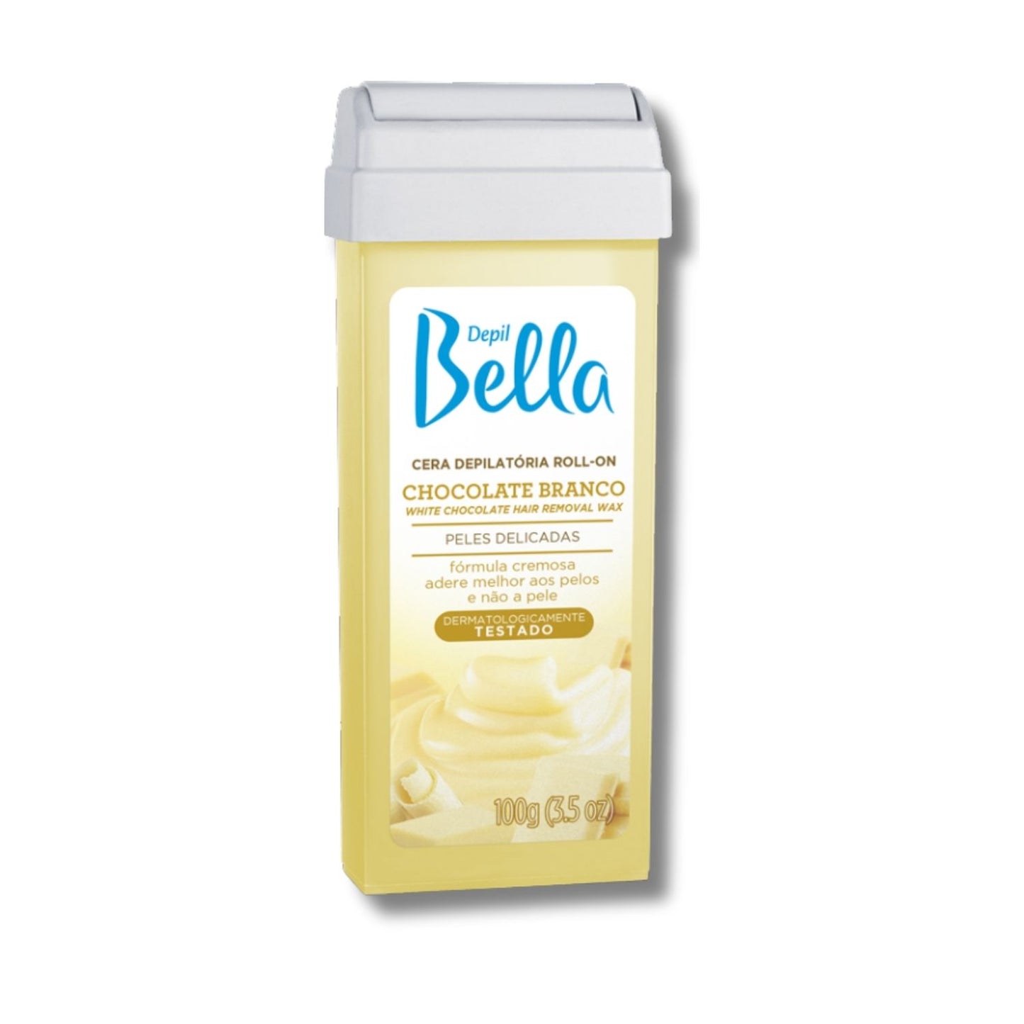 Cera Depilatória Depil Bella Roll-On Chocolate Branco 100 g