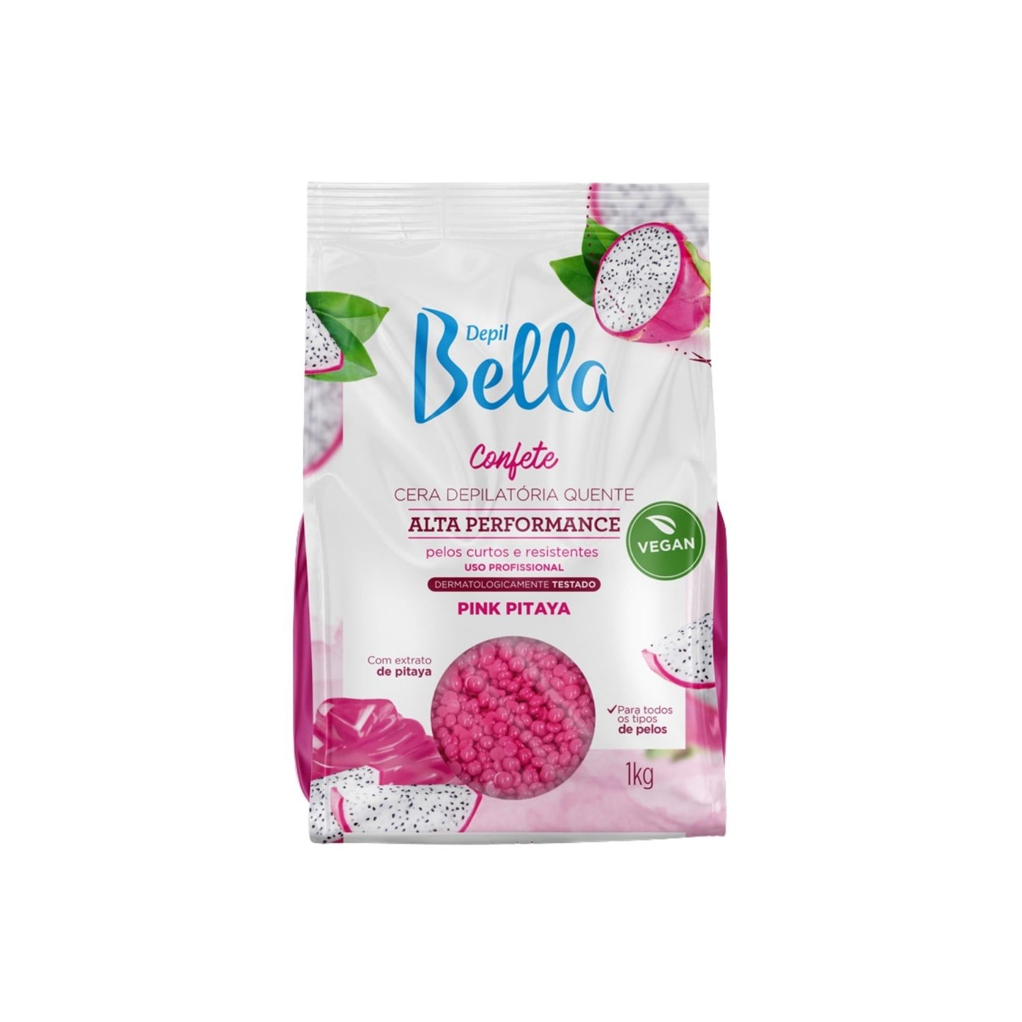 Cera Depilatória Depil Bella Quente Confete Pink Pitaya 1000 g