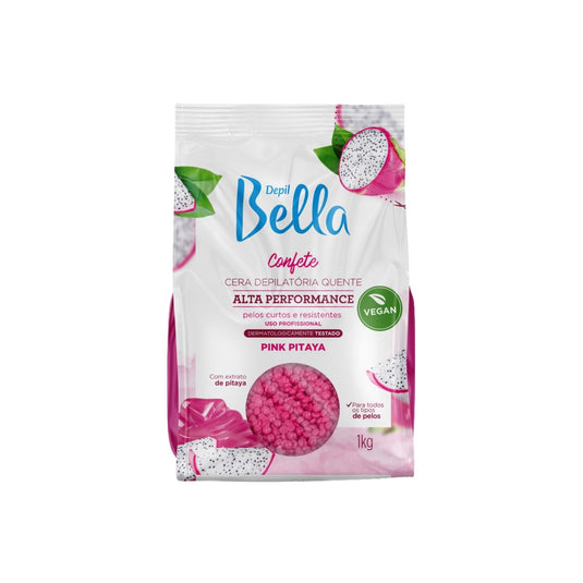 Cera Depilatória Depil Bella Quente Confete Pink Pitaya 1000 g