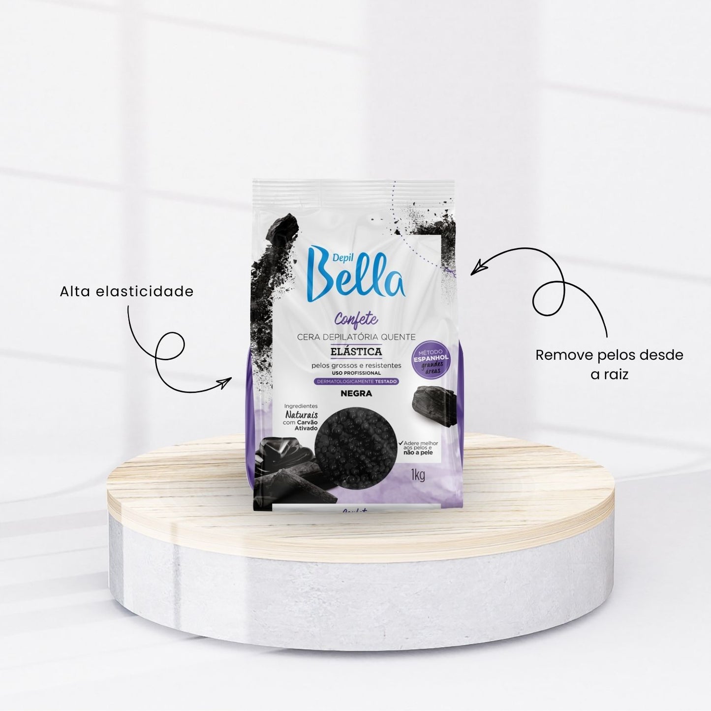 Cera Depilatória Depil Bella Quente Confete Negra 1000 g