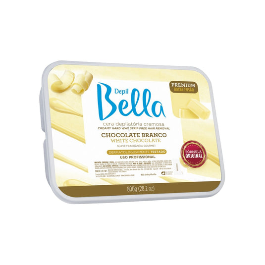 Cera Depilatória Depil Bella Cremosa Chocolate Branco 800 g
