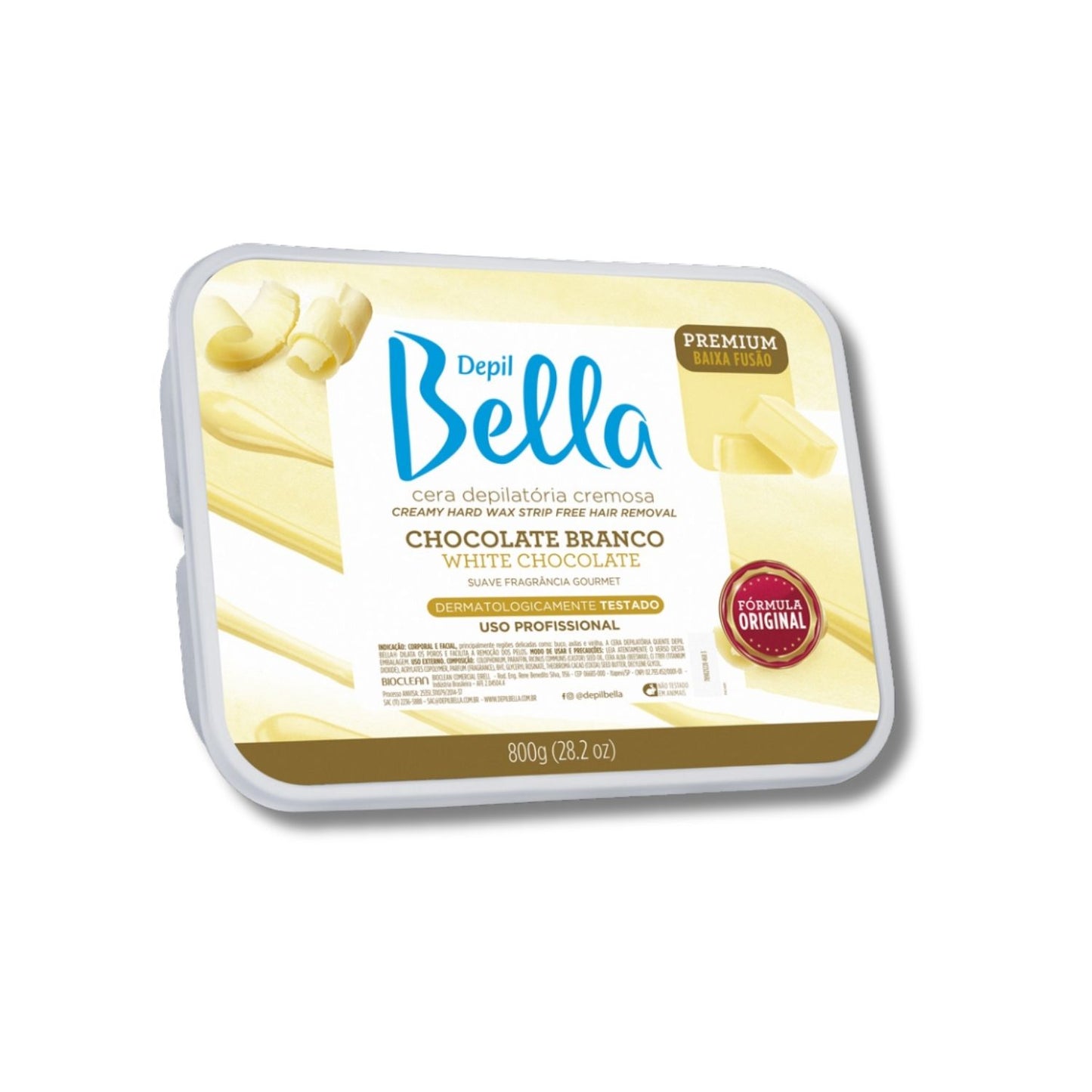 Cera Depilatória Depil Bella Cremosa Chocolate Branco 800 g