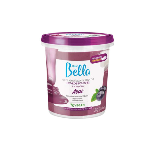 Cera Depilatória Depil Bella Morna Hidrossolúvel Açai 1300 g