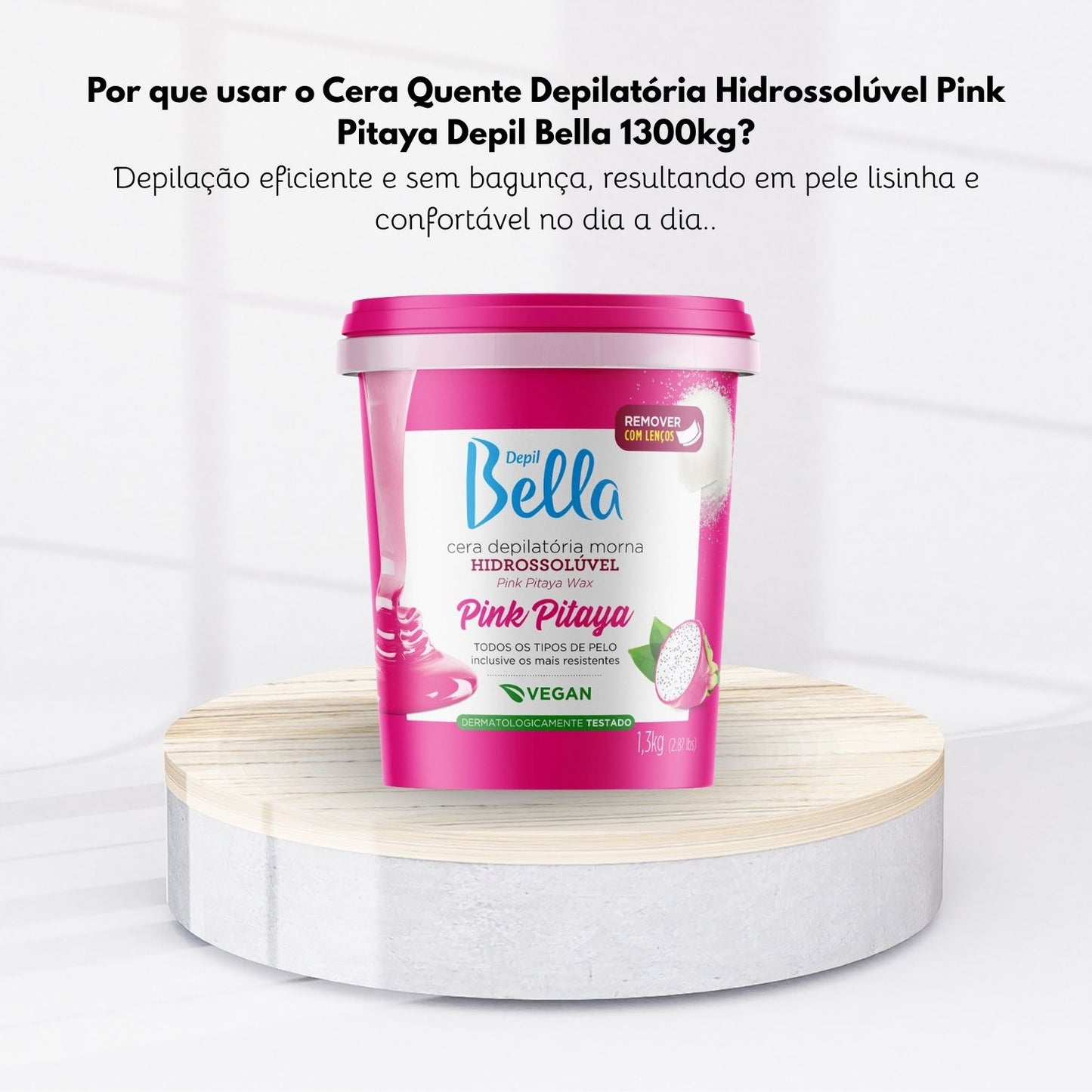 Cera Depilatória Depil Bella Morna Hidrossolúvel Pink Pitaya 1300 g