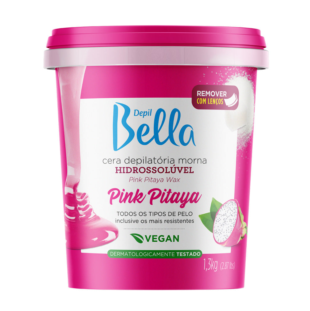 Cera Depilatória Depil Bella Morna Hidrossolúvel Pink Pitaya 1300 g