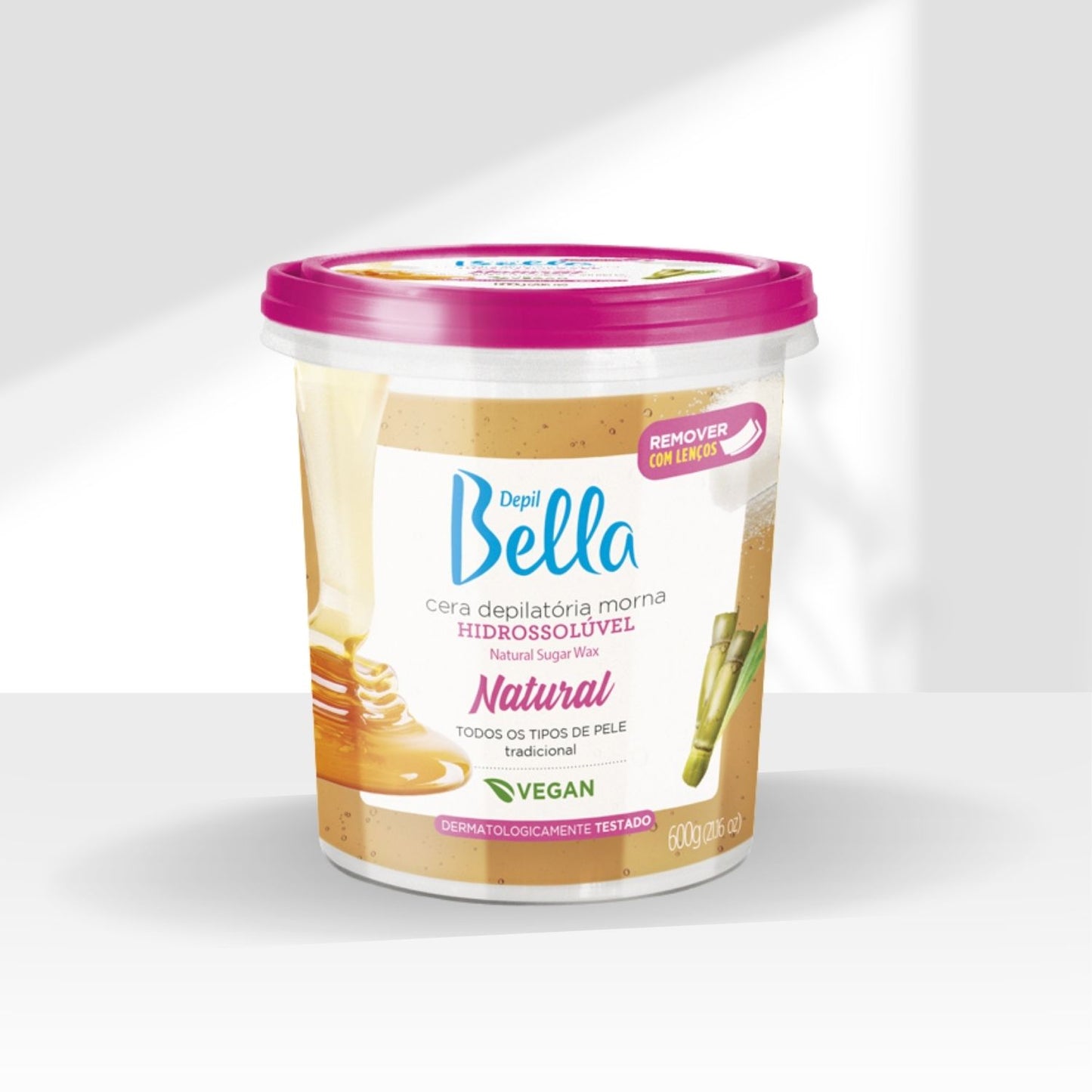 Cera Depilatória Depil Bella Morna Hidrossolúvel Natural 600 g