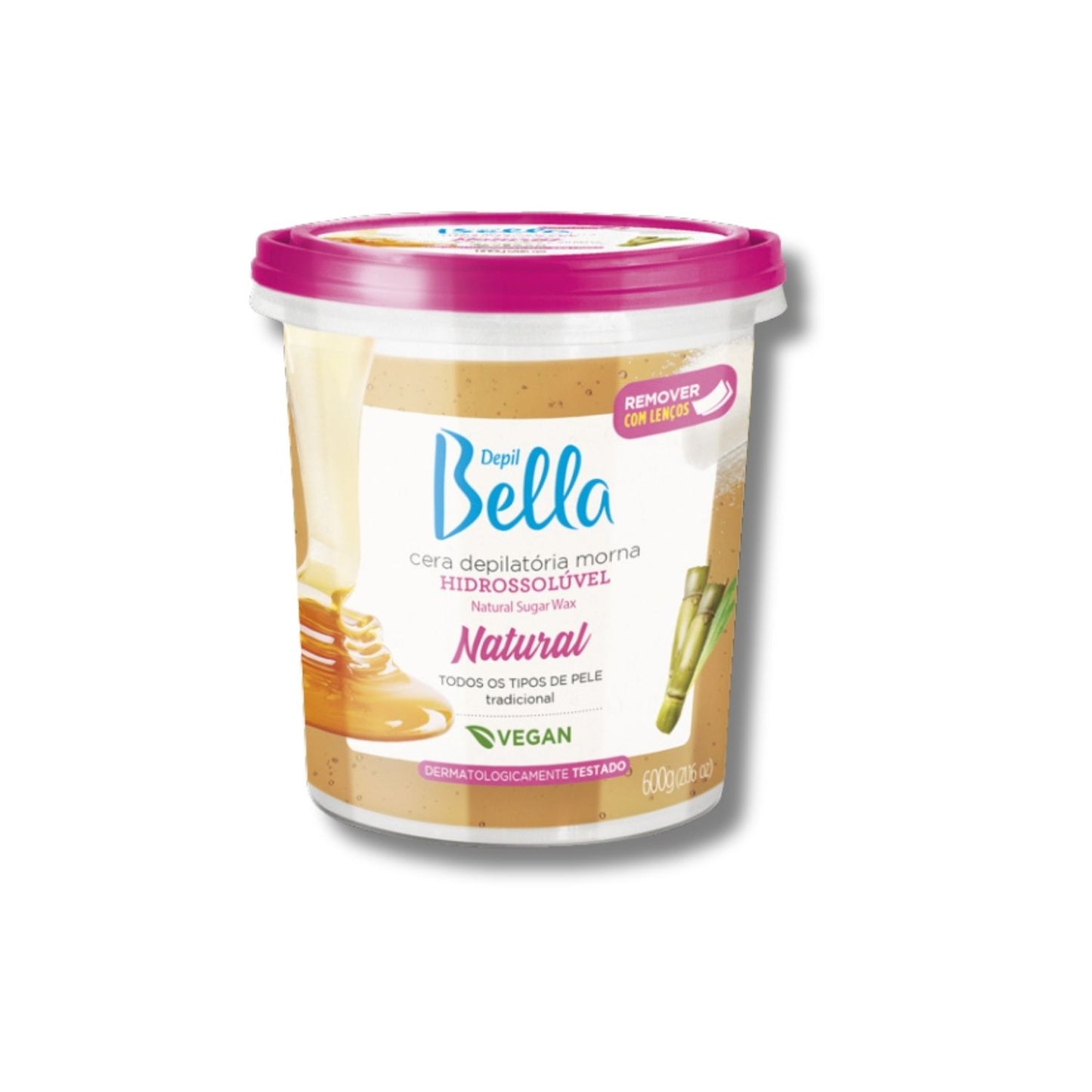 Cera Depilatória Depil Bella Morna Hidrossolúvel Natural 600 g