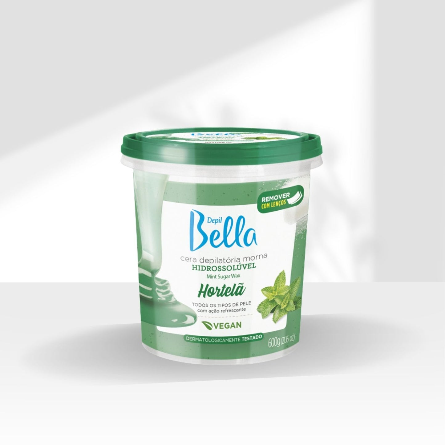 Cera Depilatória Depil Bella Morna Hidrossolúvel Hortelã 600 g