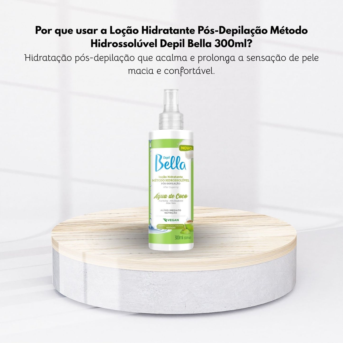 Depil Bella Loção Pós Depilação Água de Coco 300 ml