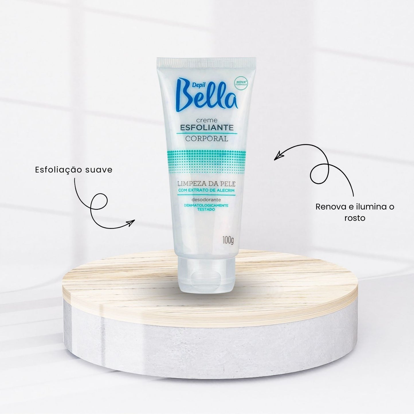 Depil Bella Creme Esfoliante Corporal Extrato De Alecrim 100 g