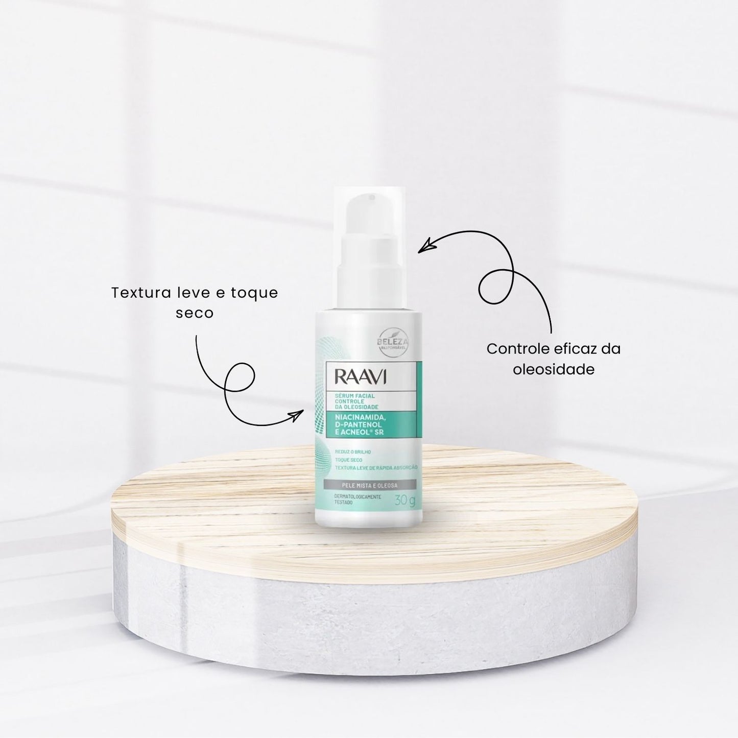 Raavi Sérum Facial Controle de Oleosidade Niaciamida 30 g