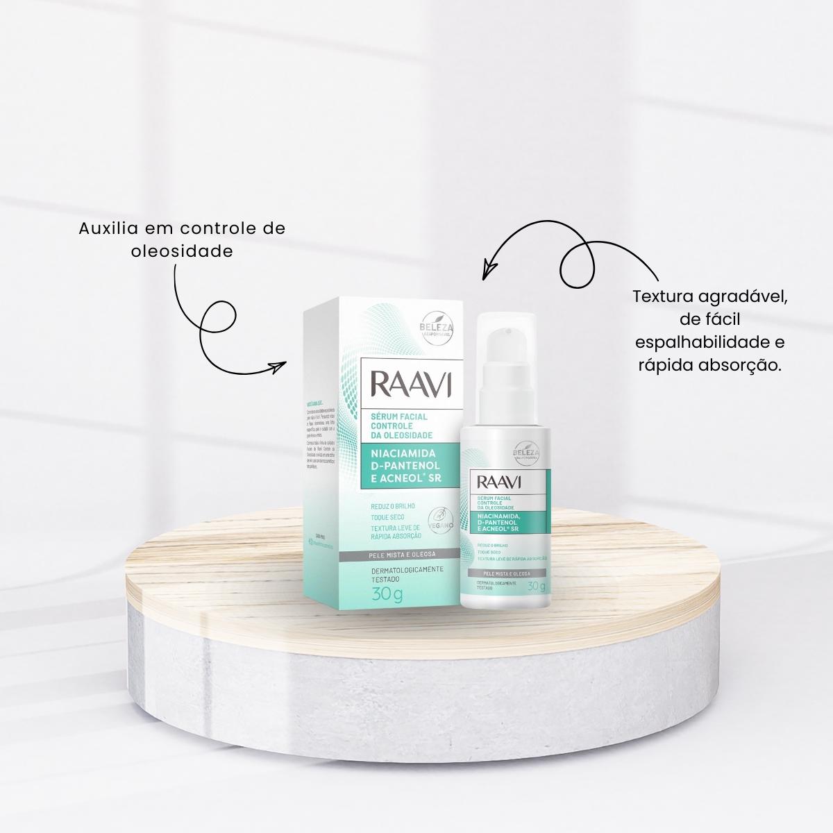 Raavi Sérum Facial Controle de Oleosidade Niaciamida 30 g
