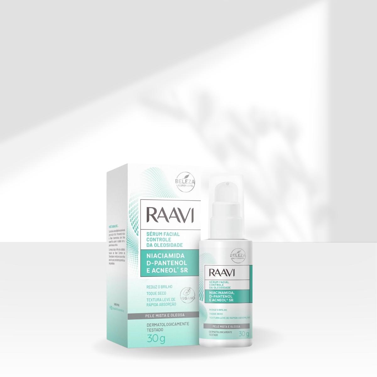 Raavi Sérum Facial Controle de Oleosidade Niaciamida 30 g