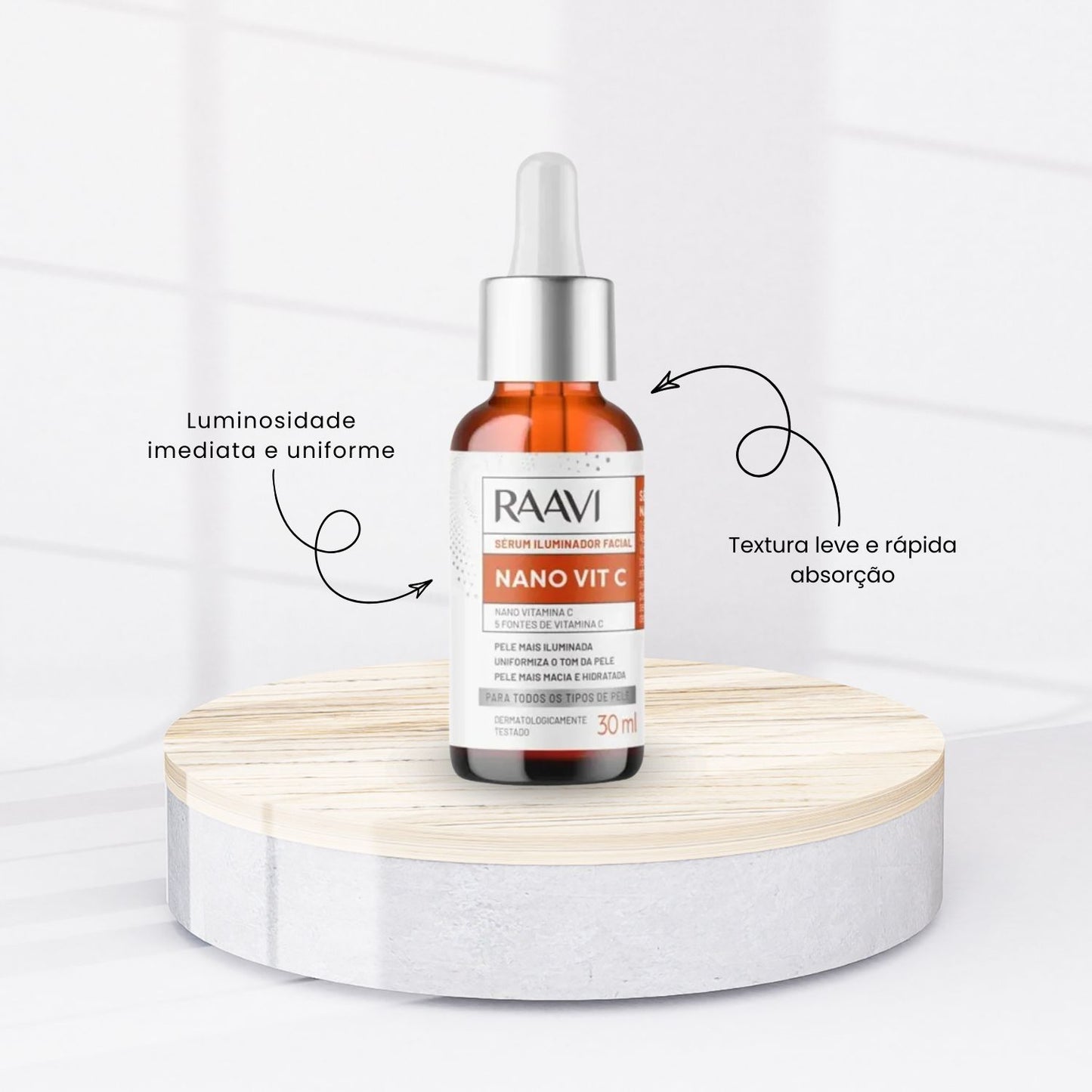 Raavi Sérum Iluminador Facial Nano Vit C 30 ml