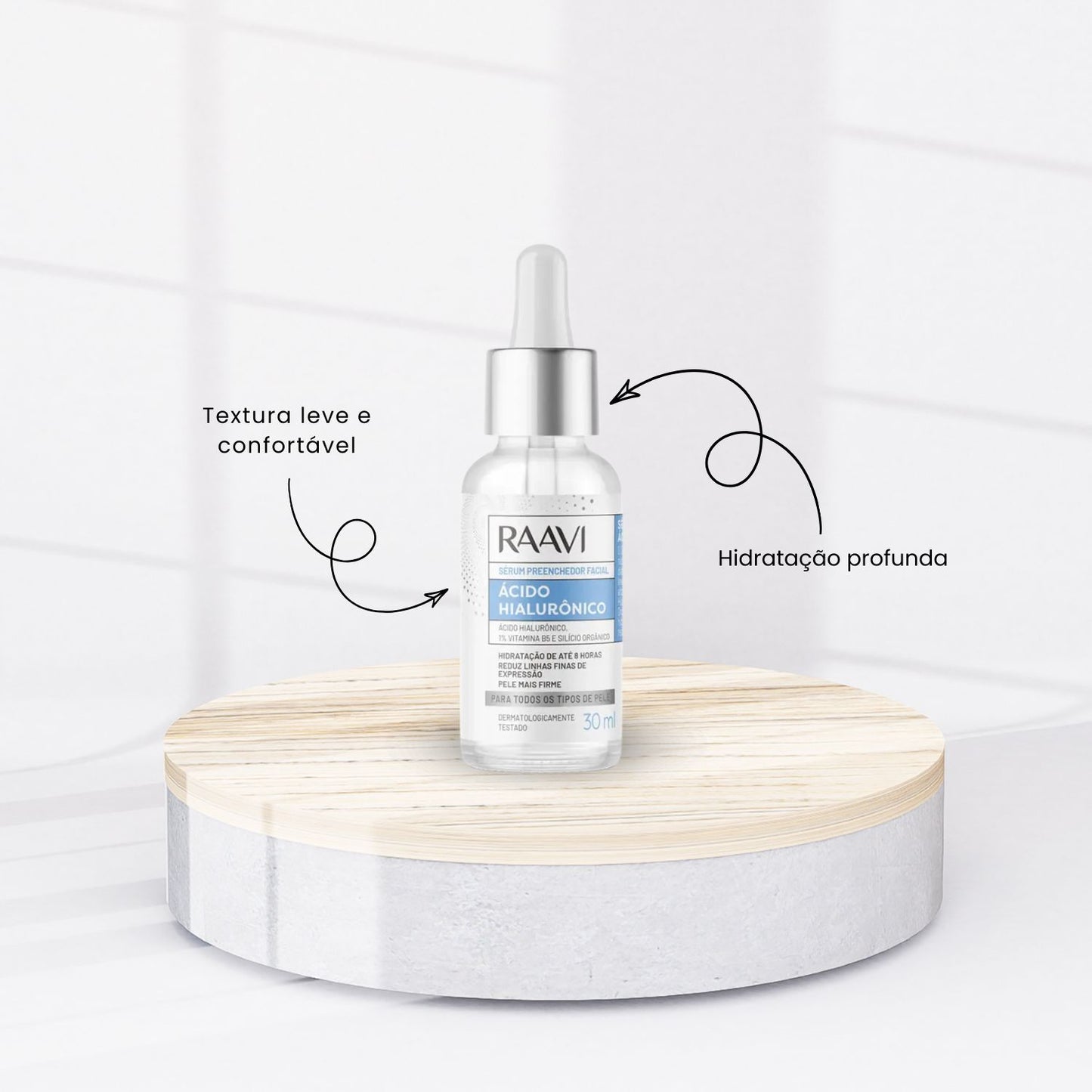 Raavi Sérum Preenchedor Facial com Ácido Hialurônico 30 ml
