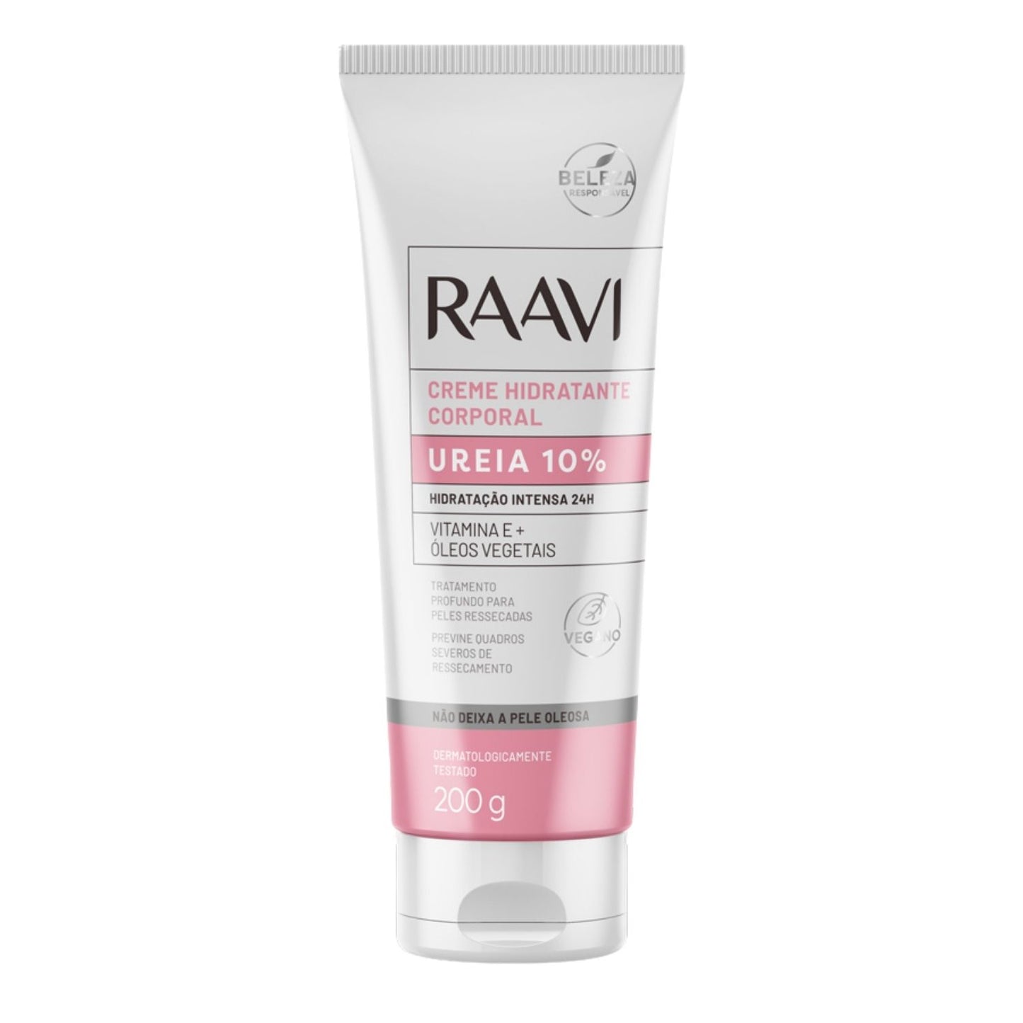 Raavi Creme Hidratante Corporal Ureia 10% Hidratação Intensa 200 g