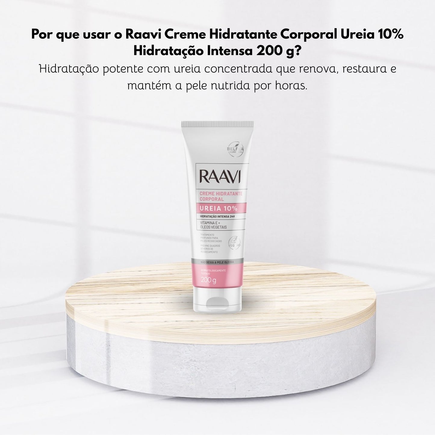 Raavi Creme Hidratante Corporal Ureia 10% Hidratação Intensa 200 g
