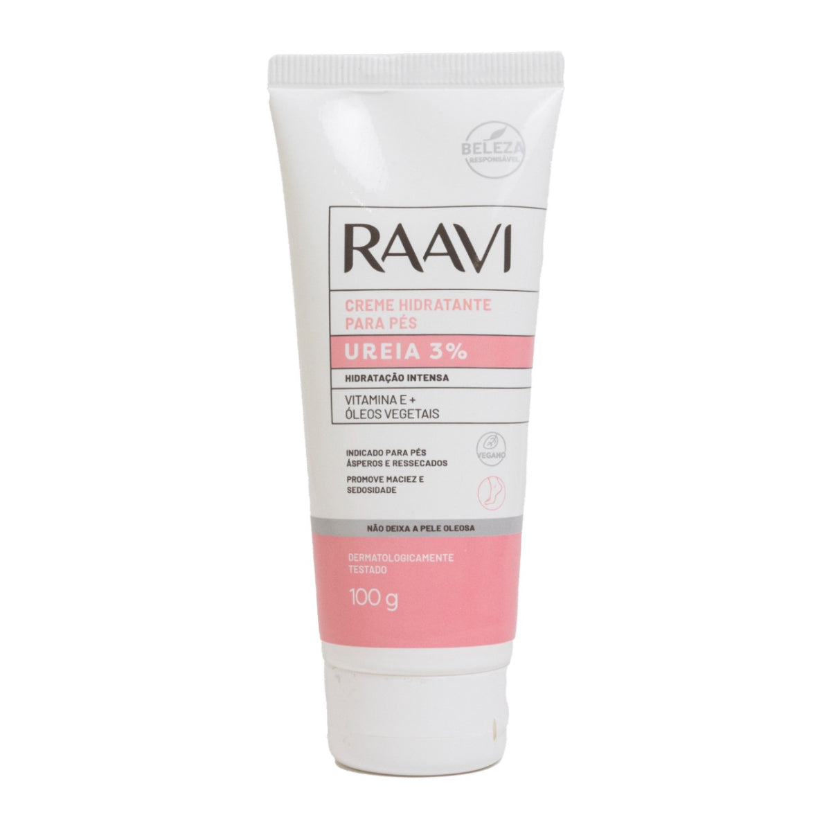 Raavi Creme Hidratante Para Pés Ureia 3% 100 g