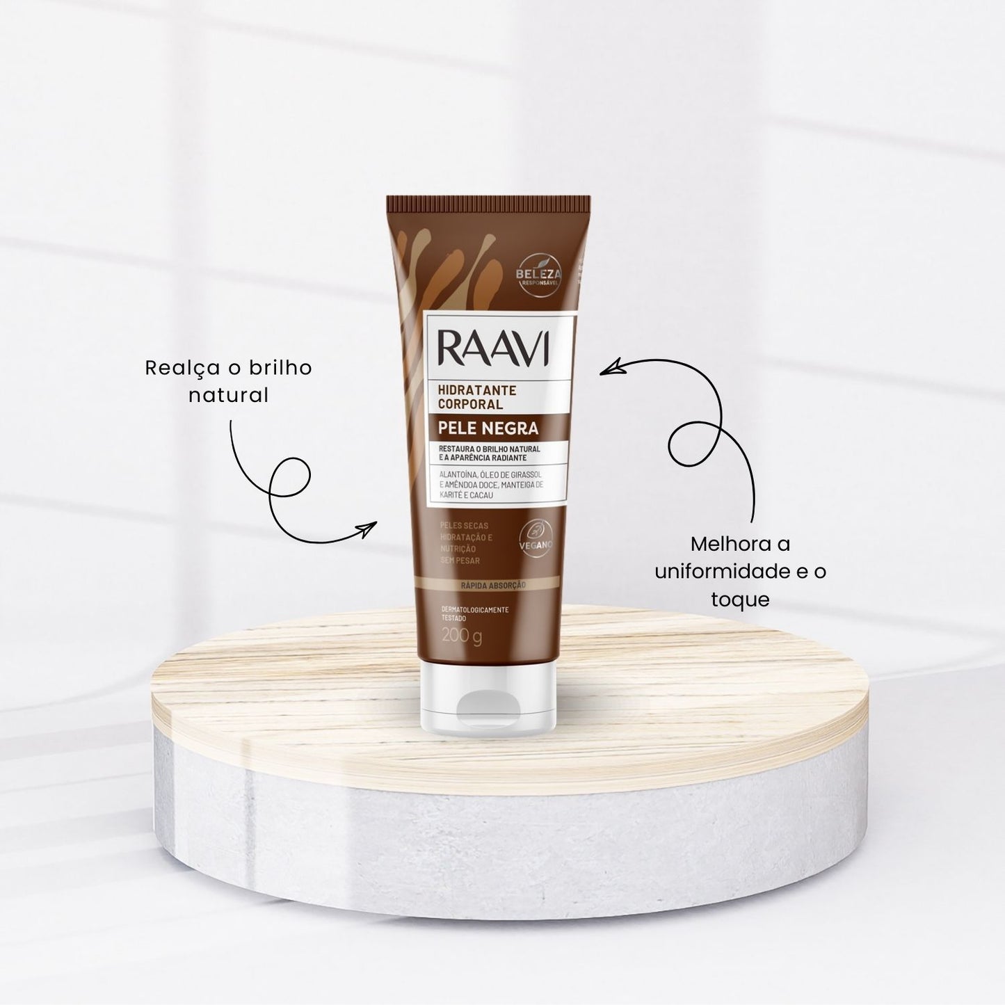 Raavi Hidratante Corporal Pele Negra 200 g