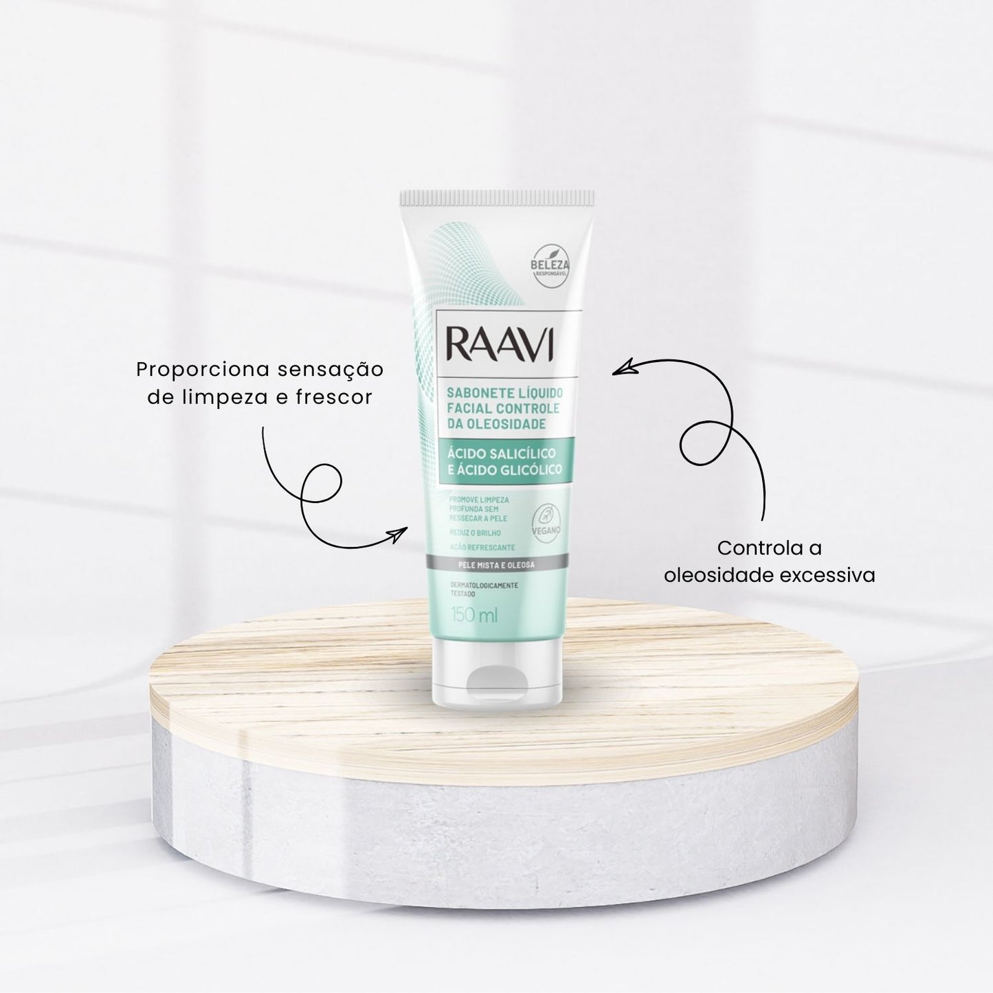 Raavi Sabonete Liquido Facial Controle da Oleosidade 150 ml